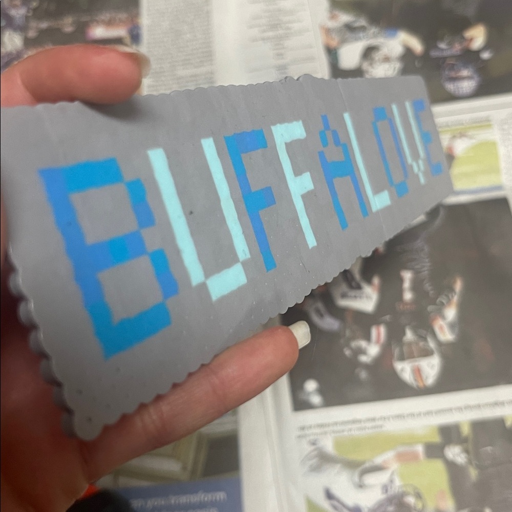 Buffalove beaded art piece